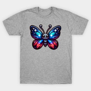 Cute Black Butterfly with Bright Colors Butterfly Lover T-Shirt